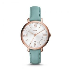 NWT IN BOX Fossil Rose Gold Leather Watch